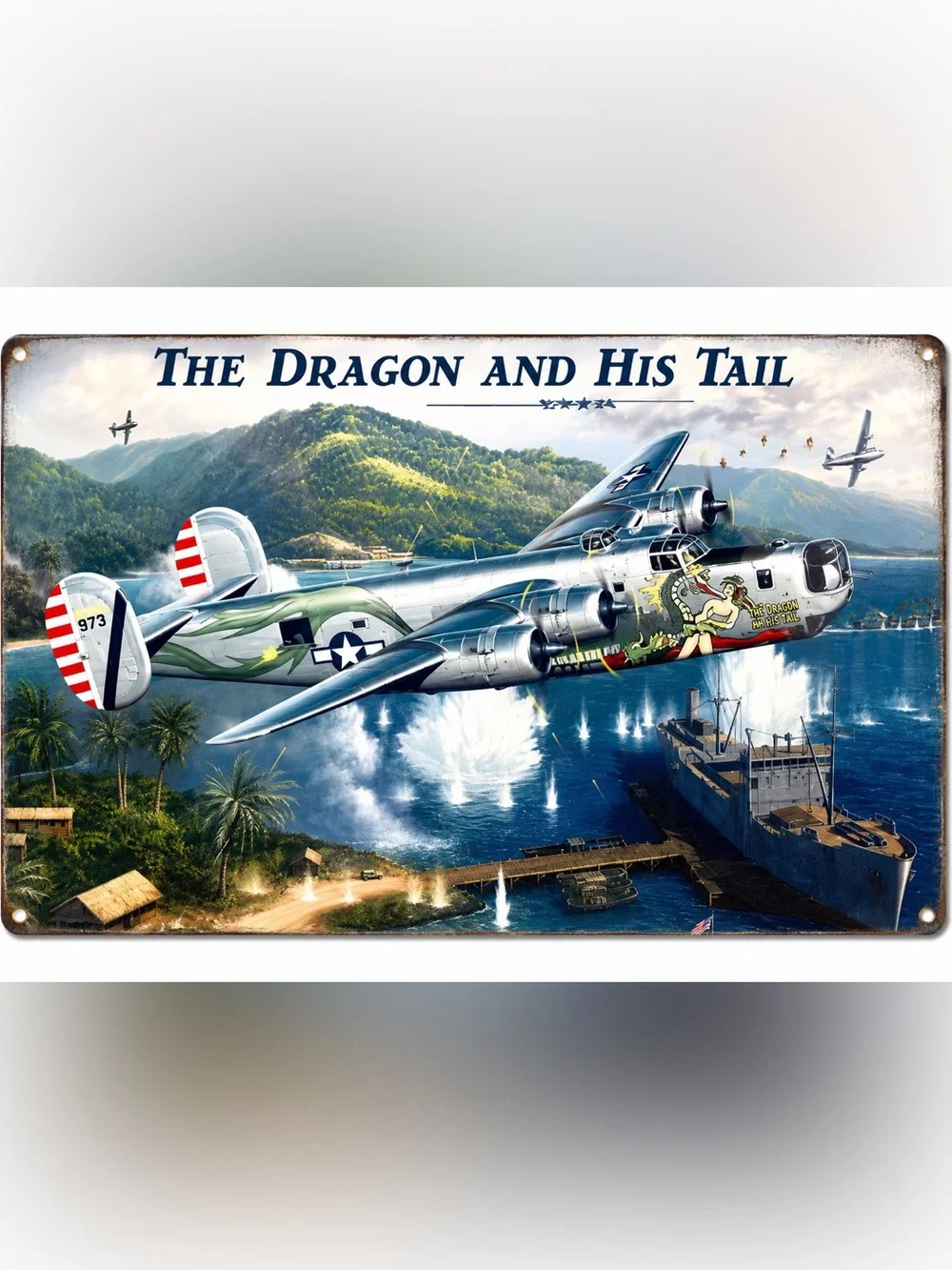 NEW Heavy Duty Steel The Dragon And His Tail Metal Sign
